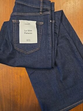 Frame Le Slim Palazzo Women’s Wide-Leg Jeans in Rinse